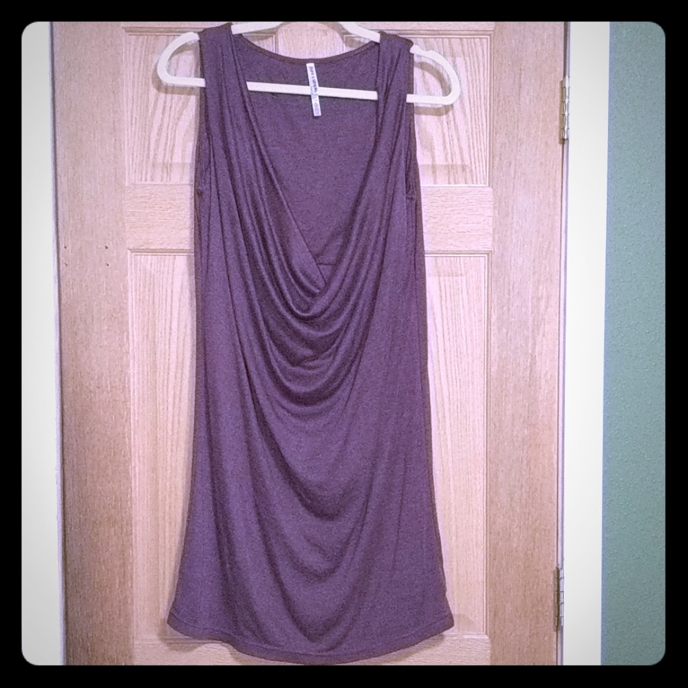 Pure & Simple tunic top dress deep plunge neck s